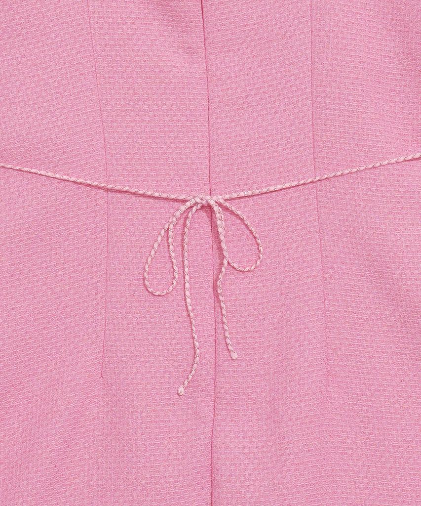 High School Disco Tweed Ribbon Mini Dress_Pink