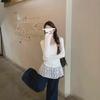 Ballet-Inspired Lace Halter Sweater for Women - Autumn/Winter Korean Style