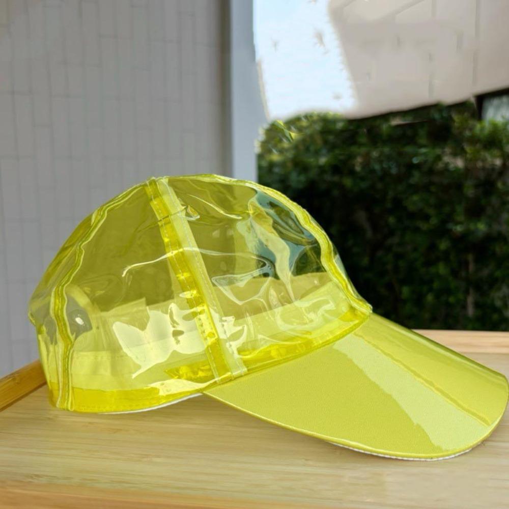 

Adjustable Baseball Cap PVC Sunscreen Hat Summer Water-Sprinkling Festival Hats Outdoor жовтий