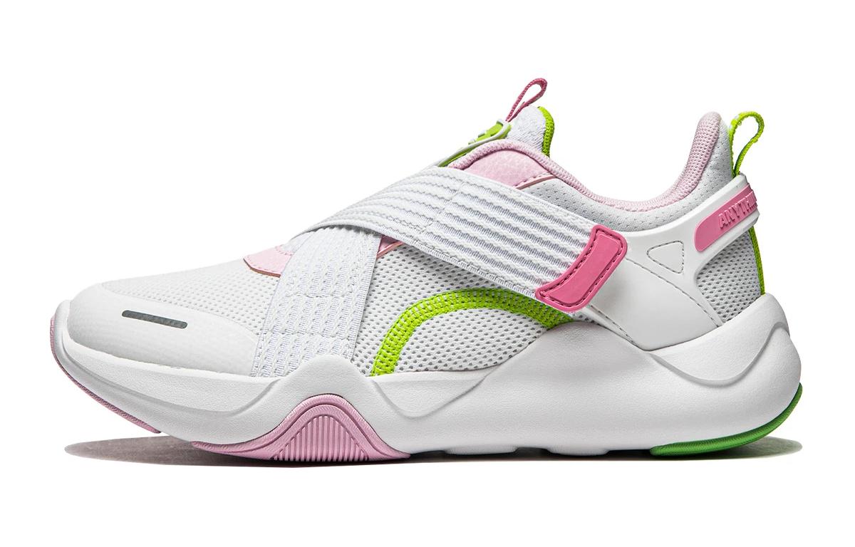 Li Ning YOUNG Амортизация Отскок Дышащие Низкие Детские Повседневные Кроссовки Белый Розовый YKCU128-2 31