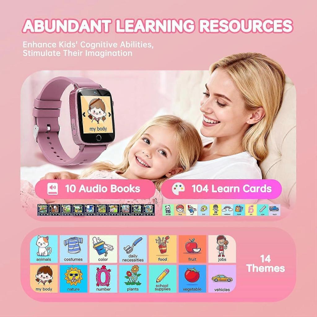 Kids Games Watch, Smart Kids Watch with Games, Touch Screen, Alarm Clock, HD Camera, Toys for Ages 4-12 Years Old, Birthday Gift for Girls(Pink)