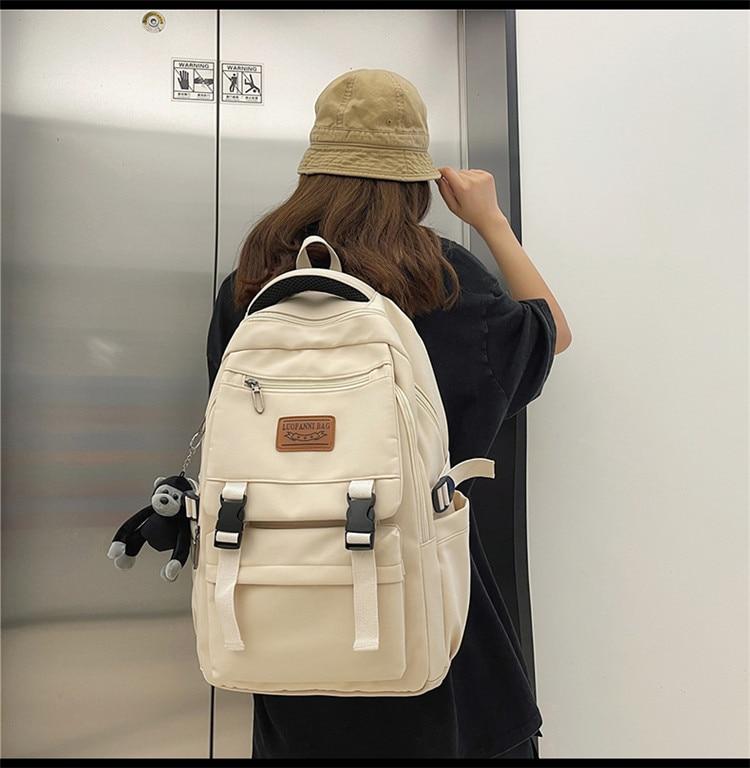 Dámské batohy Velkokapacitní nylonové cestovní batohy Sac A Dos Školní batoh pro dospívající dívky Taška na notebook Mochilas Para Mujer