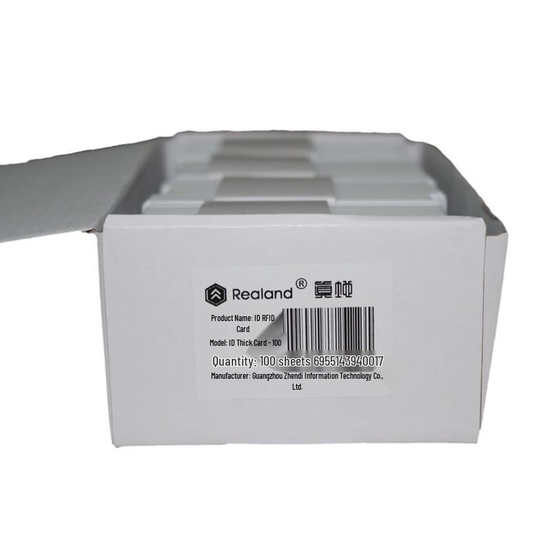 Cartões Grossos de Identificação Realand (pacote de 100) Plugue CN (adaptador incluso)