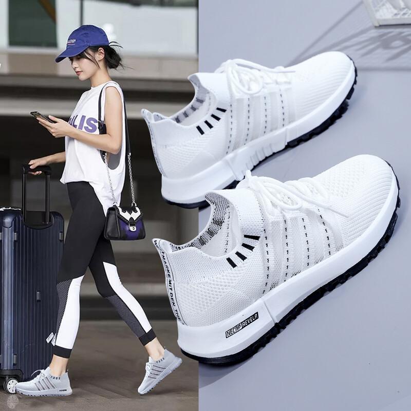 Fashion Summer 2025 Small White Shoes for Women In Summer Light and Breathable Casual Women's Shoes Versatile Flying Mesh Sports Shoes
