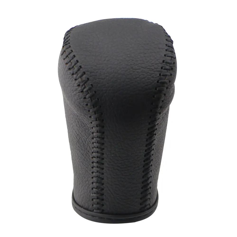 Leather Gear Shift Collars Fit for Toyota Corolla Rav4 Rav 4 2014 -  Accessories AT Gear Head Shift Knob Cover black line