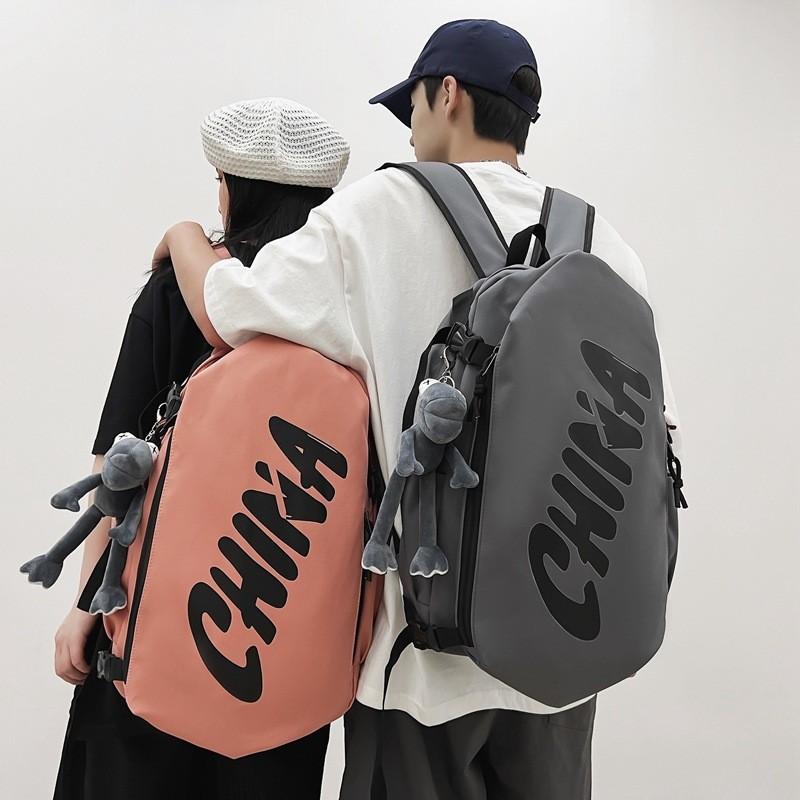 Simplified Letter Print Student Large Capacity Casual Backpack School For