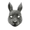 Full Face PU Rabbit Mask Gothic Headpiece Halloween Mask Party Supplies Funny Anime Rabbit Mask