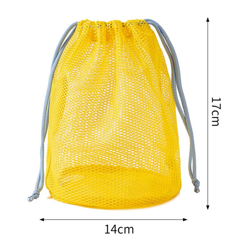 Bolsa de Almacenamiento de Malla de Nylon con Cordón Bolsa de Viaje Multiusos Para Productos Digitales Maquillaje Organizador de Cosméticos Exterior