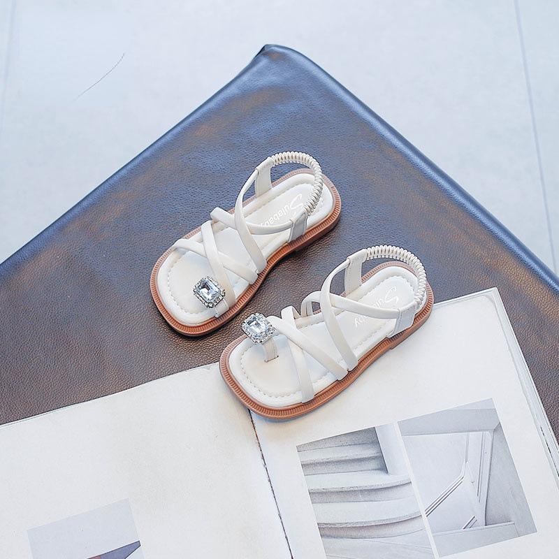 Sandalias Kid Sandal 2025 Summer New Water Diamond Girl Sandal Soft Sole Beach Shoe Casual Shoe Kid Shoe Designer Shoe Girl Shoe