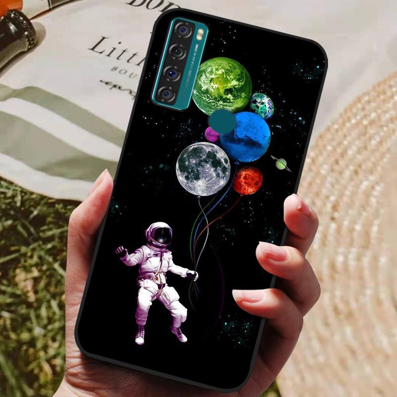 Para TCL 20 SE Funda Silicona Lobo León Genial Suave Cubierta de Teléfono para TCL 20 SE Funda 20SE 6.82'' Funda Linda TPU Coque Protectora 2021
