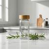 Glazen Specerijpotjes met Etiketstickers 4oz Transparant Glas met Bamboe Deksel en Siliconen Afdichting Keuken Specerijcontainer voor Organisatie, Zout, Peper