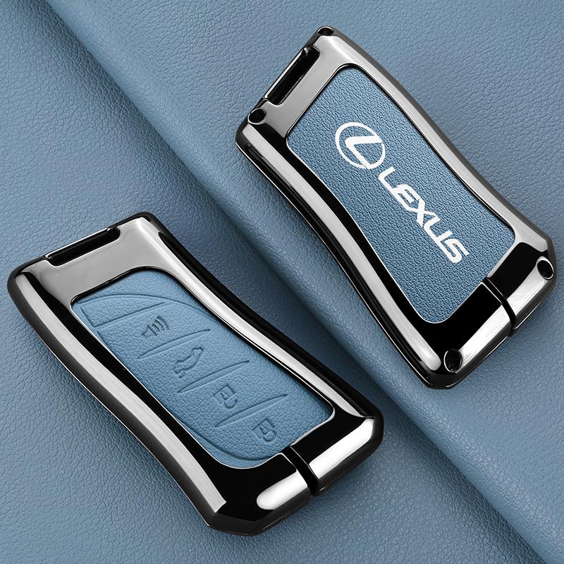 Zinklegering Leer Auto Afstandsbediening Sleutelhoesje Fob Cover Voor Lexus UX ES UX200 UX250h ES200 ES300h ES350 US200 US260h Styling Accessoire ZY8