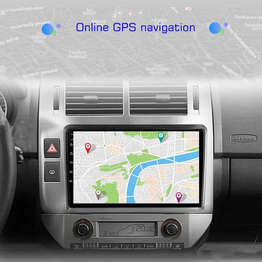 Android 13 Carplay Radio For Volkswagen Polo Mk4 IV 2001-2009 Car Stereo Multimedia Player Android Auto GPS Navigation 2DIN DSP