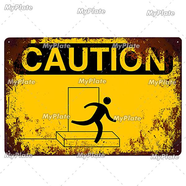ATTENTION Sign Vintage Metal Sign Tin Sign Vintage  Decoration Plaque Home Wall Decor Bar Sign Home Decor Poster Custom