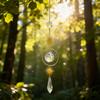 Faux Crystal Suncatcher Hanging Decoration Indoor Outdoor Garden Sun Moon Star Prism Wind Chime Ornament Rainbow Maker Pendant