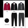 ROMON Men's Stand-Collar Zip-Up Tracksuit Set