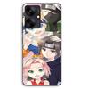 Phone Case - MANIACASE - Xiaomi Redmi 13C 5G - TPU Silicone - Naruto Patterns (Kakashi/Sasuke/Sakura) - Black