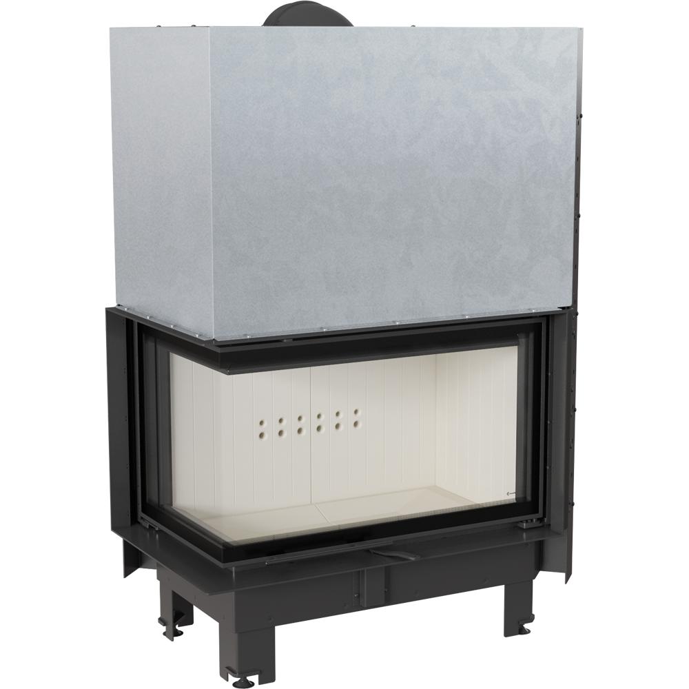 Steel fireplace KRATKI MBO left 15 kW Ø 200 Lift-up