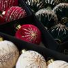 12pcs/set Velvet Christmas Ball Ornaments 8CM Xmas Window Decor Christmas Spheres  Christmas Party