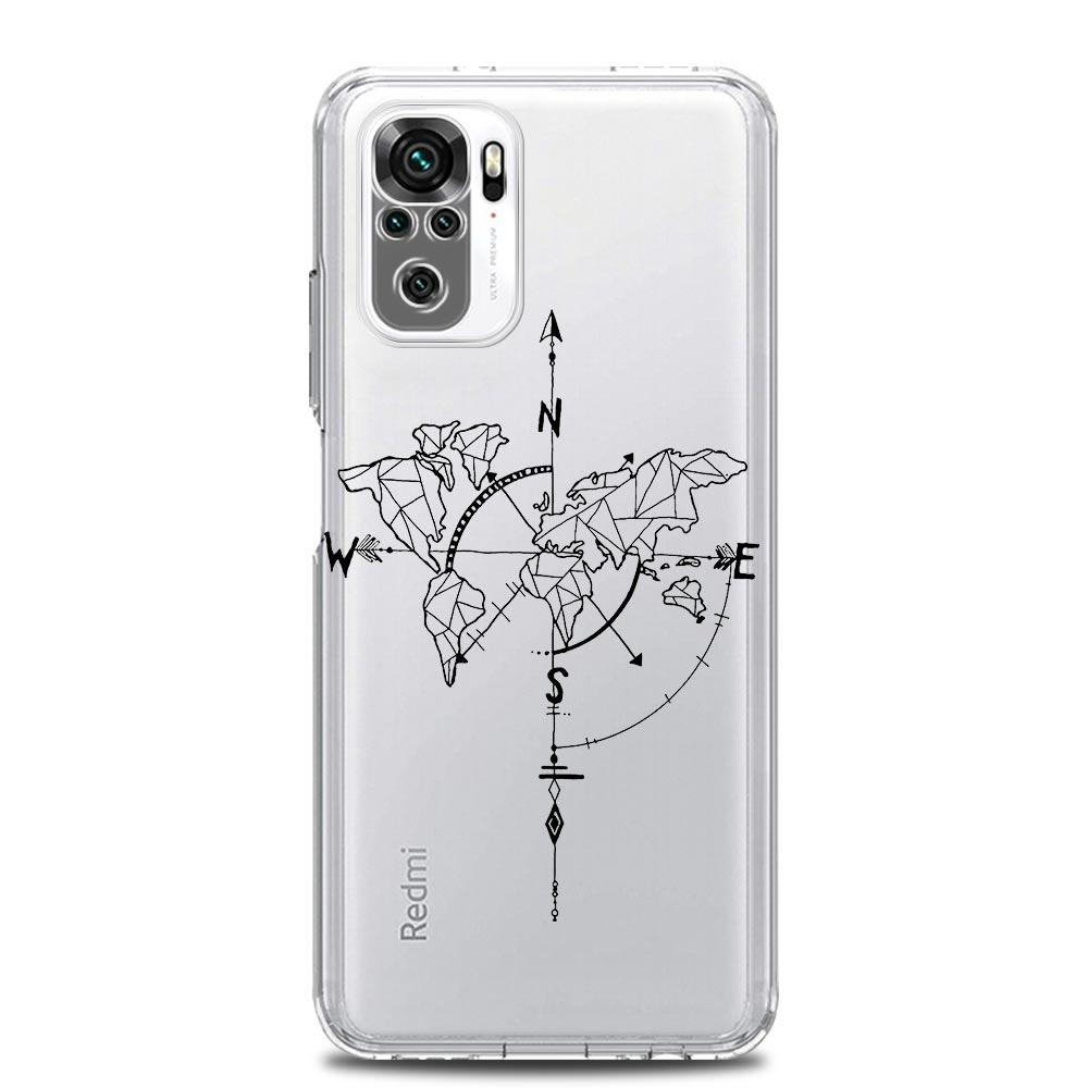 Fashion Planes World Map Travel Phone Case For Xiaomi Redmi Note 12 5G 9S 9 8 10 11 Pro Plus 4G 9T 8T 10C 9C 9A 7 Clear Cover
