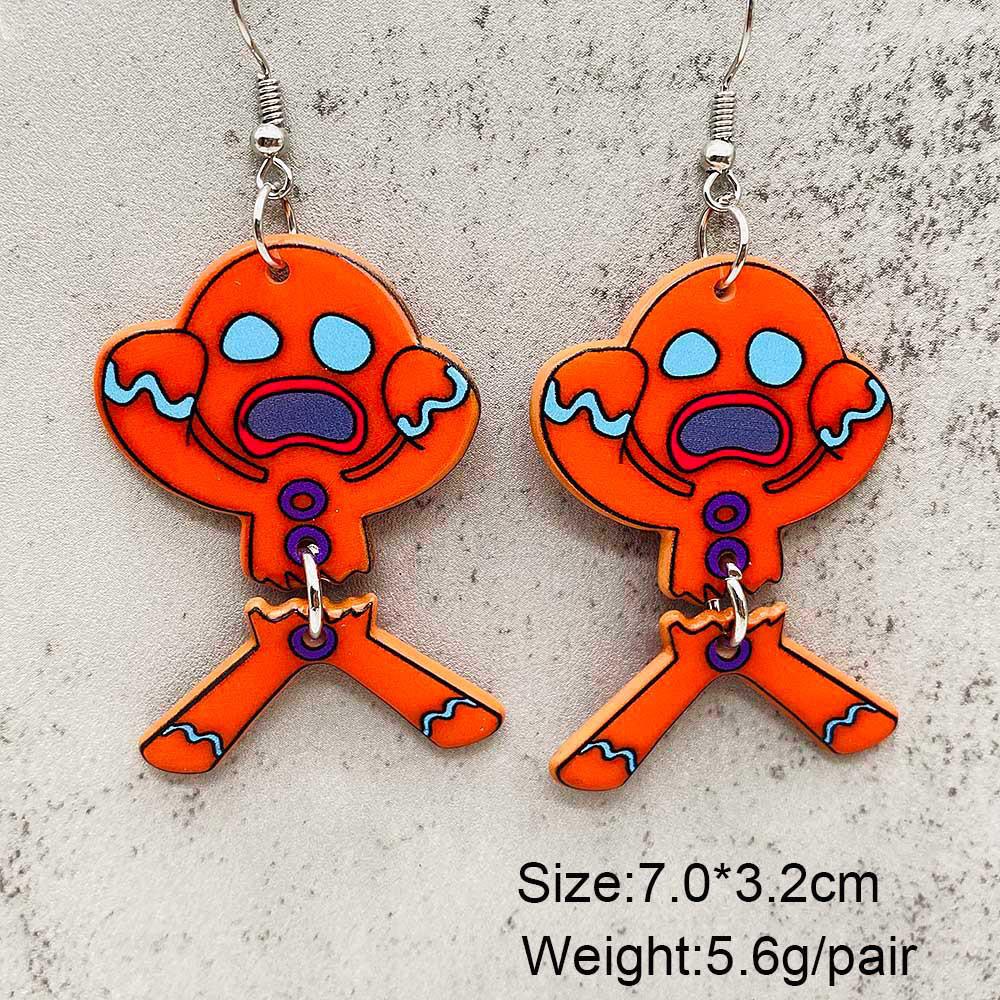 Weihnachtsglocke & Lebkuchenmann Acryl-Ohrringe