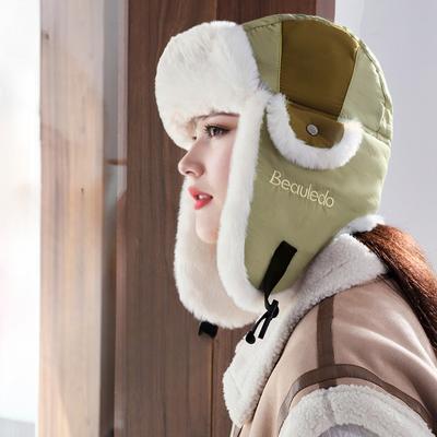 Thickened Plush Winter Hat To Keep Warm Autumn and Winter Windproof Hat Cold-resistant Outdoor Cotton Hat