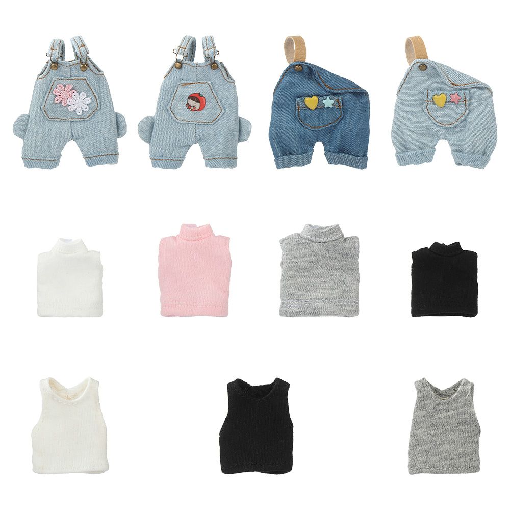1/12 Dolls Casual Wears Casual Pants Fashion Jeans Overalls T-shirt Clothes Accessories