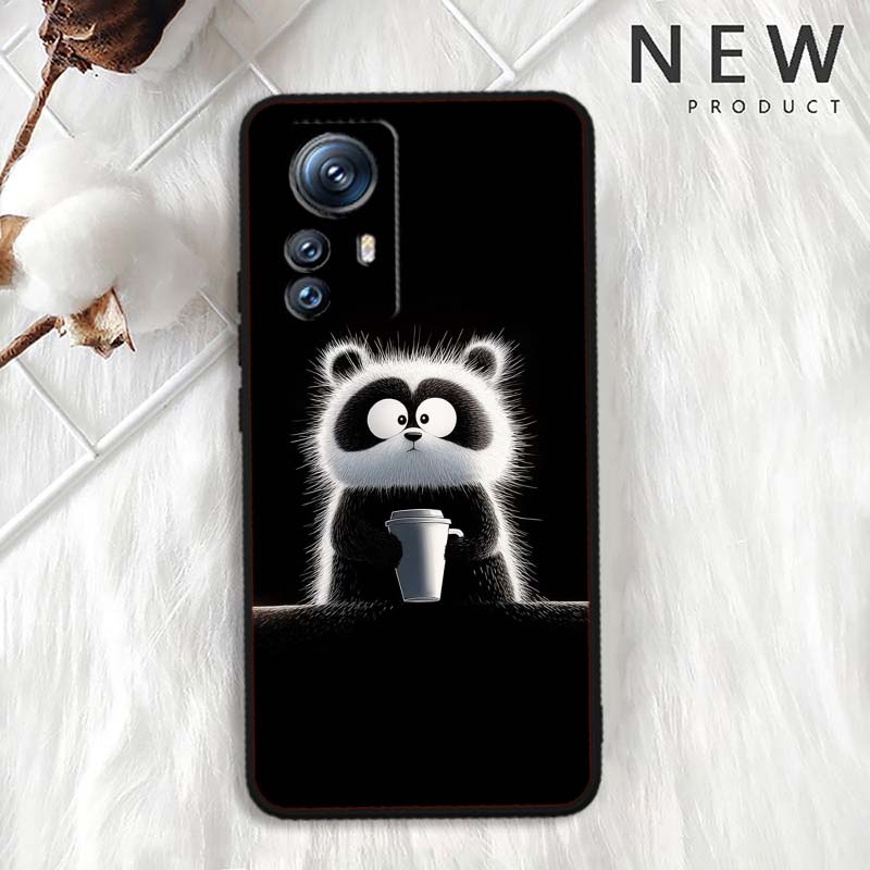Anime Cartoon Katze Illustration Handyhülle Für Xiaomi Mi 15 14 13 13T 12 12T 12S 11 11i 11T Pro Ultra Lite 5G Schwarz Weich