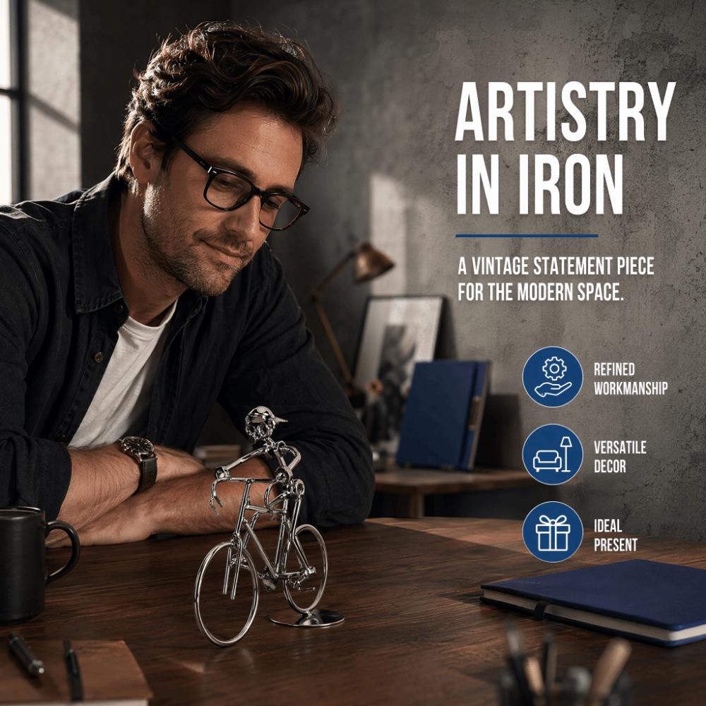 Metal Construction Metal Bicycle Model Art Sculpture Home Decor Ornaments For Bedroom Decor