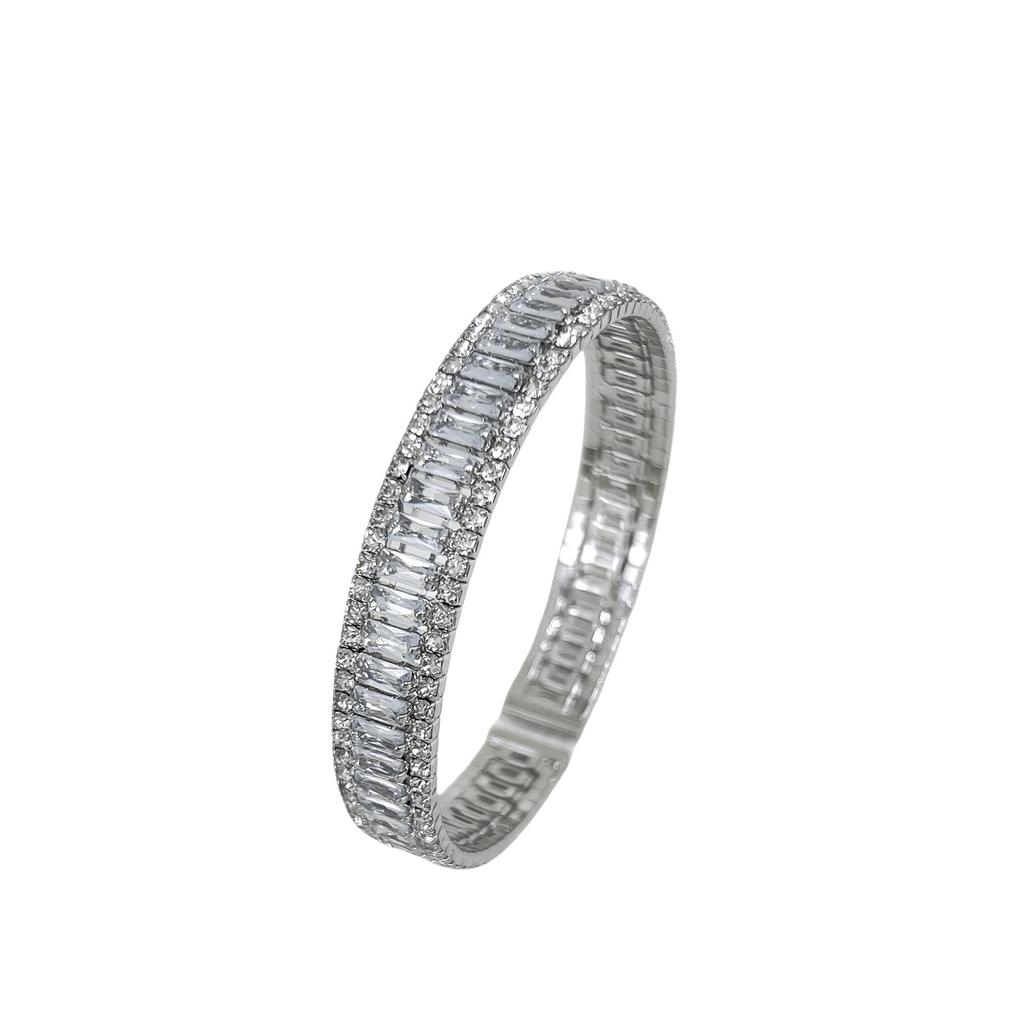 Cross-Border Elegant Round Full Diamond Adjustable Bracelet for High-End Events