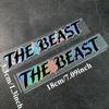 2pcs THE BEAST Motorcycle Stickers Waterproof for Motorcycle Helmet Fairing Fuel Tank Car Window Scooters Universal Vinyl Decals