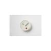 Lemnos Analoge Wanduhr, Kehai, Gips Aluminium, Weiß, KM22-01 WH, Durchmesser 130 mm x Dicke 55 mm