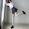 Japanese Autumn Silk Splice Stockings: Sweet JK Style Faux High Black Pantyhose for Women