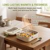 Stainless Steel Lunch Box 2/3 Grid Food Storage Case Student Lunch Box Thermal Lunch Box  Office