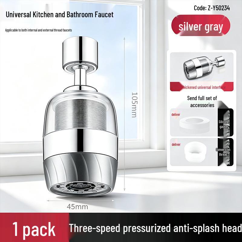 Universal Rotating Anti-Splash Kitchen Faucet Extender