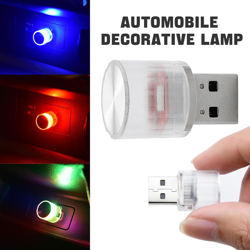 Mini USB LED Atmosphere Lights Decorative Lamp For Party Ambient Modeling Automotive Portable Plug Play Auto Interior