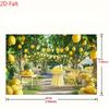 2D Fresh Lemon Orchard Backdrop for Photo Shoot Summer Party Lemonade Stand Background