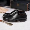 Fashion Italian Style Genuine Leather Men's Oxfords Handmade Wedding Party Dress Shoes Lace-Up Business Office Formal Footwear