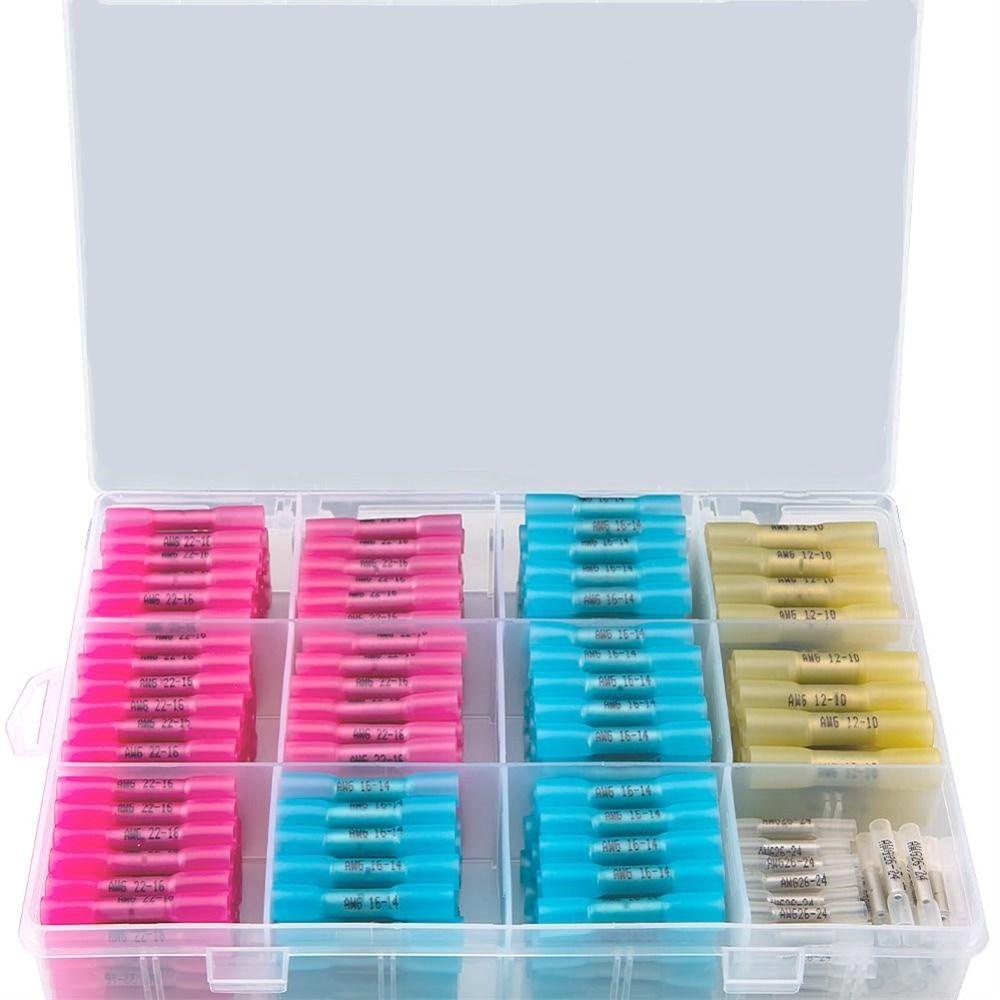 

330Pcs 26-10 AWG Wire Connector Kit Waterproof Butt Terminals Automotive