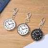 Watch Keychain Circular Dial High Precision Quartz Movement Pointer Silent Watch Compact Hook Keyring Watch
