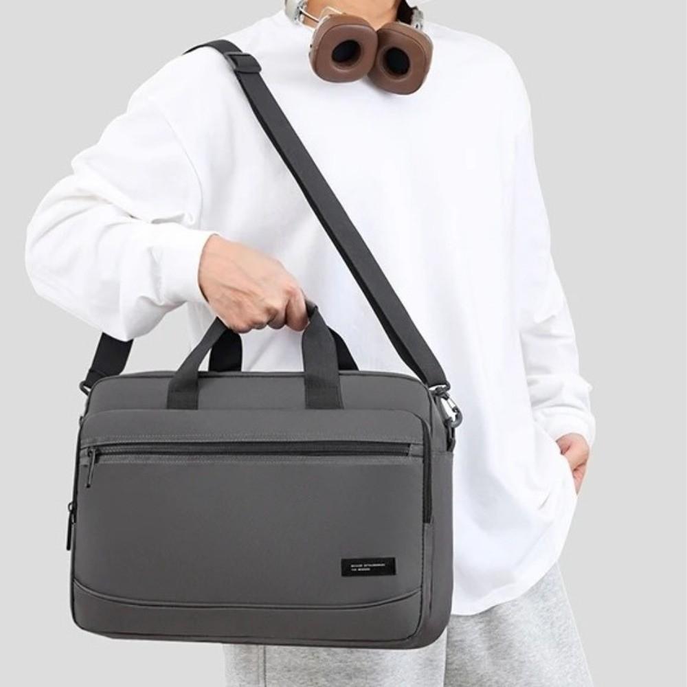 Zipper Closure Oxford Briefcase Large-capacity Men's Crossbody Bag Travel Bag Daily Commute