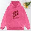 Cartoon Tomatoes Creative Print Female Washed Clothes Cotton Hoodies Pocket Loose Sweatshirt Casual Multicolor Hoody
