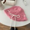 Cute Wool Bowknot Scarf Warm Winter Gloves Fashion Bow Drawstring Hat  Streetwear