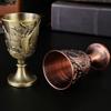 Holy Grail, Alloy Retro Relief Sailing Cup, European Portable Mini Vodka Glass, Creative Home Living Room Decoration Gift, 1pcs
