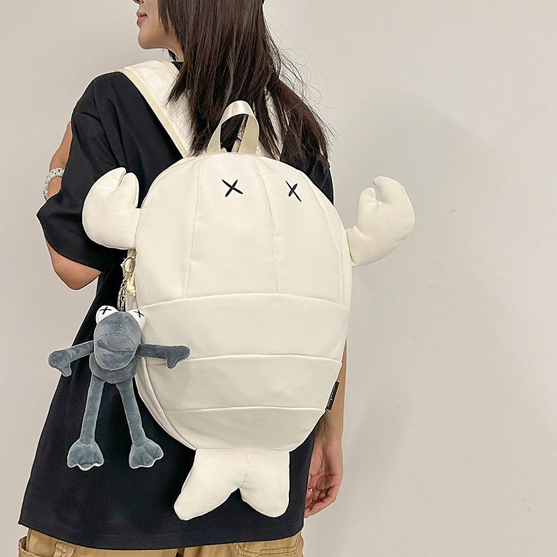 Sac à dos Écrevisse Drôle Personnalité Marque Tendance Hommes et Femmes Sac pour Casque de Vélo Sac à Dos de Voyage Grande Capacité
