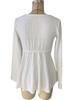 Spring Elegant Women Solid Color V-Neck Splicing Lace Long Sleeve T-Shirt Top Women Versatile Closet Essential Fashion Items Shirt
