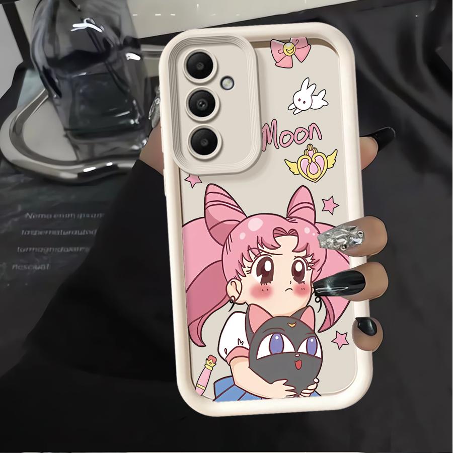 Cartoon S-Sailors Moon Phone Cover Case for Samsung Galaxy A56 A73 A22 A21s A25 A26 A35 A52 A54 A24 A32 A55 A36