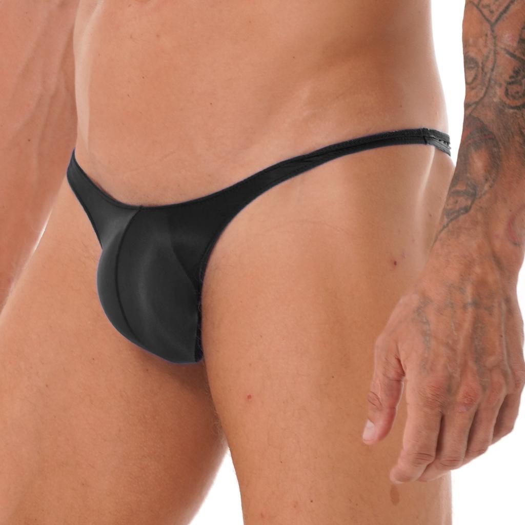 Men's Silky Tanga Briefs Strings Comfortable Bikini Underwear