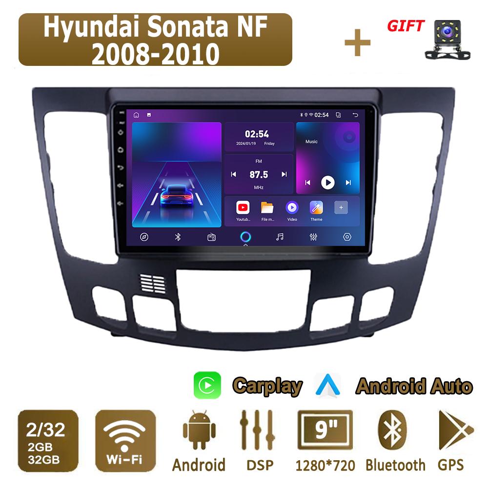 

Android Carplay автомобильное радио для Hyundai Sonata NF 2008-2010 мультимедийный проигрыватель головное устройство стерео GPS навигация BT WIFI 2+32 ГБ 2+32GB,A