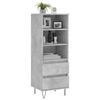 VidaXL Highboard Concrete Grey 40x36x110 Cm Engineered Wood 831512